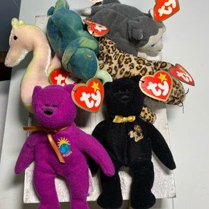 Set of 6 Teenie Beanie Babies